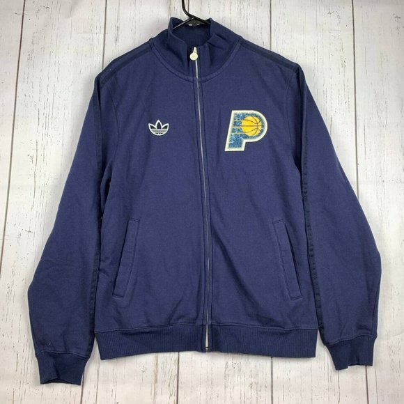adidas Other - Indiana Pacers NBA Large Adidas Dark Blue Sweatshirt Jacket Adult New Mens
